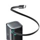 5. Joyroom JR-TCL02 65W USB-A USB-C GaN-Ladegerät mit integriertem USB-C-Kabel – Schwarz