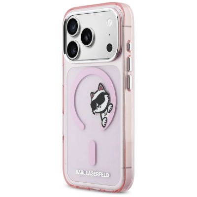2. Karl Lagerfeld IML Peekaboo MagSafe Hülle für iPhone 17 Pro – Pink
