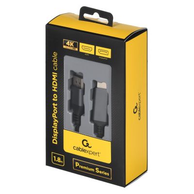 GEMBIRD-KABEL DISPLAYPORT M -> HDMI M/M 4K, 1,8 M
