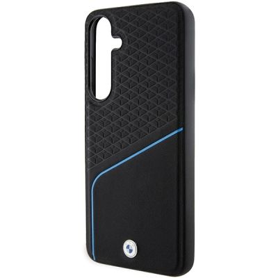 6. BMW BMHMS24M23RDCLK S24+ S926 schwarz/schwarzes Hardcase Signature Leather Textured & Line MagSafe