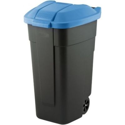 CURVER ABFALLBEHÄLTER SCHWARZ 110L... / BLAUER DECKEL