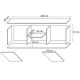 4. TV-Schrank SOHO 140x43x37 cm, Kaschmir + Schwarz