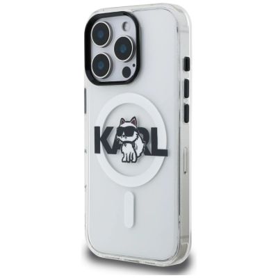 2. Karl Lagerfeld IML Choupette Sketch Logo MagSafe Hülle für iPhone 16 Pro Max – Transparent