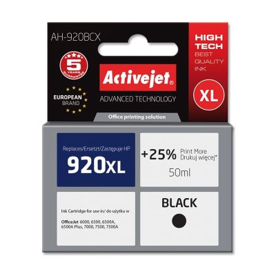 Activejet AH-920BCX Tinte (ersetzt HP 920XL CD975AE; Premium; 50 ml; Schwarz)