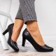 13. Schwarze Pumps mit Blockabsatz W Sergio Leone