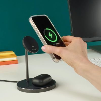 8. Hama 00201738 Handy-Ladegerät für Kopfhörer und Smartphones, Schwarz, USB, kabellos, Schnellladefunktion, intern