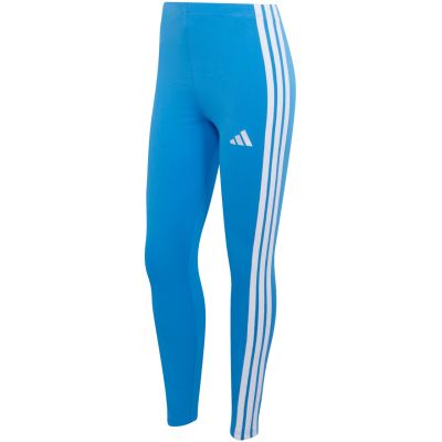 2. adidas Essentials Leggings mit 3 Streifen für Damen, Blau, KC5179