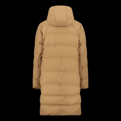 2. CMP Damen Lange Kapuzenjacke Winter Wasserdicht Isoliert Beige (34K0096/P814)