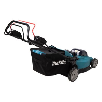 5. Makita DLM481Z Akku-Rasenmäher (Schiebemäher) in Schwarz, Blau und Metallic