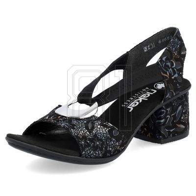8. Bequeme Rieker W RKR679 schwarze Sandalen