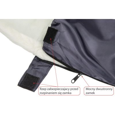 17. LEICHTER TOURISTEN-SCHLAFSACK 200X70CM GRAU ENERO CAMP