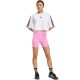 6. adidas Essentials 3-Streifen Damen-Radlerhose mit hohem Bund, Pink, KT1625