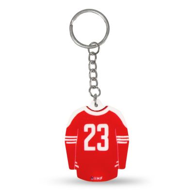2. Polen (Auswärts) Hockey Trikot Schlüsselanhänger SREBBREKH-PL