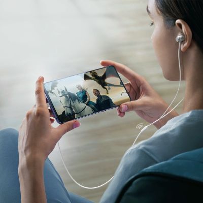 10. Joyroom JR-EC06 USB-C In-Ear-Kopfhörer – Silber