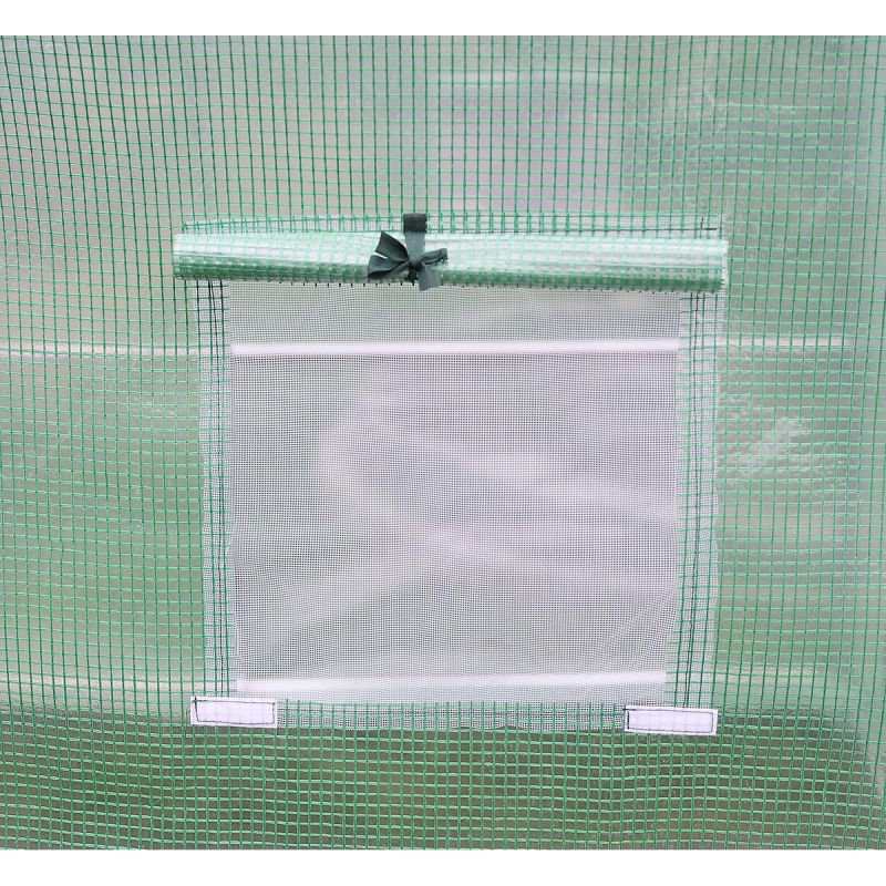 6. Folienabdeckung für Gartentunnel-Gewächshaus 200x300x200CM GRÜN