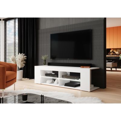 2. TEXAS 50/134/40 TV-Schrank, weiß/glänzend weiß