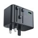 6. Acefast Z1 GaN 75W PD Reiseladeadapter 3x USB-C 2x USB-A - Schwarz
