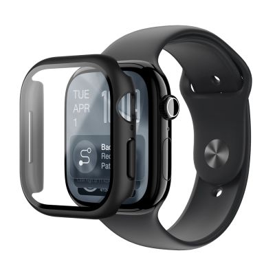 AmazingThing Radix Displayschutzfolie aus Glas mit Hülle für Apple Watch Series 11 42 mm – Schwarz