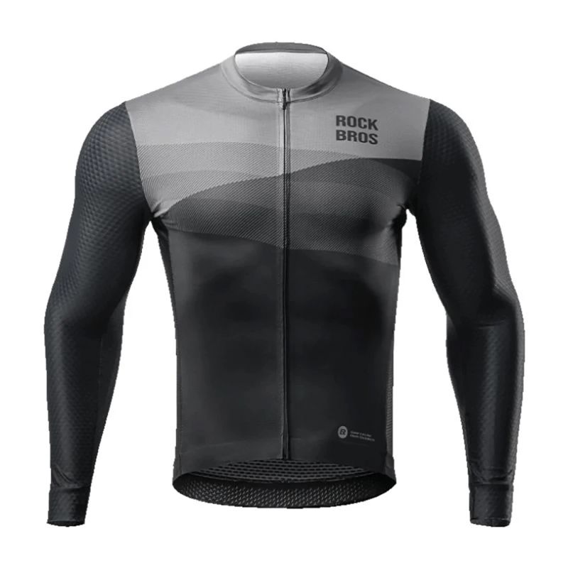 2. Rockbros 15120009002 Langarm-Radtrikot Frühling/Sommer M – Schwarz