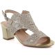 Beige Damen-Sandalen mit durchbrochenem Muster und Absatz, Modell M.Daszyński MR1954-2