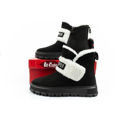 10. Lee Cooper Damen Stiefel Winterstiefel modisches Schaffell isoliertes Leder