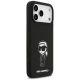 4. Karl Lagerfeld Silikonhülle mit Karl-Skizze und Logo (MagSafe) für iPhone 17 Pro Max – Schwarz