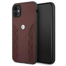 BMW Curve Perforate Lederhülle für iPhone 11 / Xr – Rot