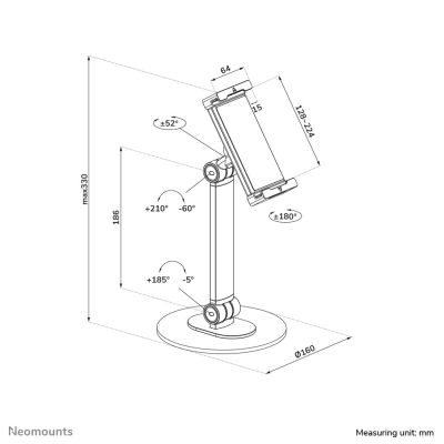 10. Neomounts DS15-540WH1 Passive Halterung für Mobiltelefone/Smartphones, Tablets/UMPCs, Weiß