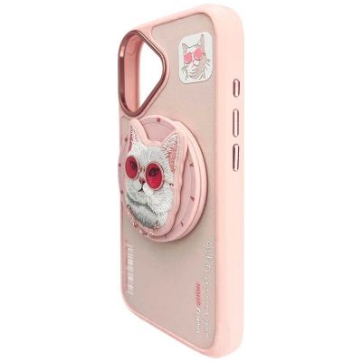 4. Nimmy Glasses Cool Cat MagSafe Case für iPhone 16 - Rosa