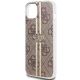 6. Guess IML 4G Gold Stripe Hülle für iPhone 15 Plus / 14 Plus – braun
