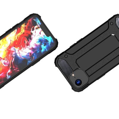 3. Hybrid Armor Hülle für iPhone 16e / 17e - Schwarz