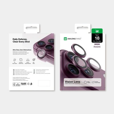 4. AmazingThing Radix Vision Linsenschutz für iPhone 18 Pro / 18 Pro Max – Lila
