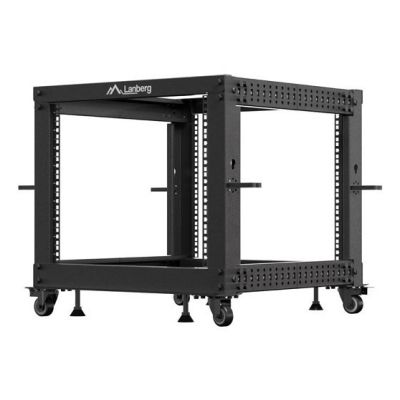 4. OFFENES RACK 19" 9U 600X600-1100 EINSTELLBAR SCHWARZ LANBERG