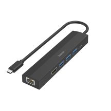 Hama 00200144 USB 3.2 Gen 1 (3.1 Gen 1) Typ-C Hubs und USB-C-Hubs 5000 Mbit/s Schwarz