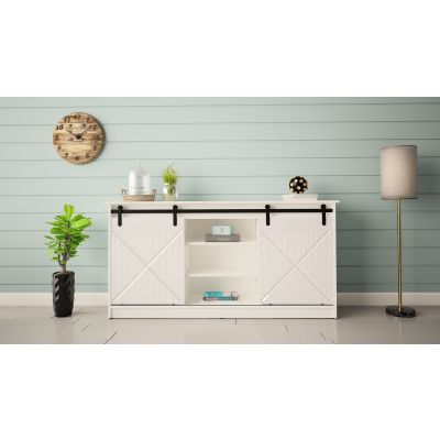 4. Kommode 160x80x35 GRANERO weiß/weiß glänzend