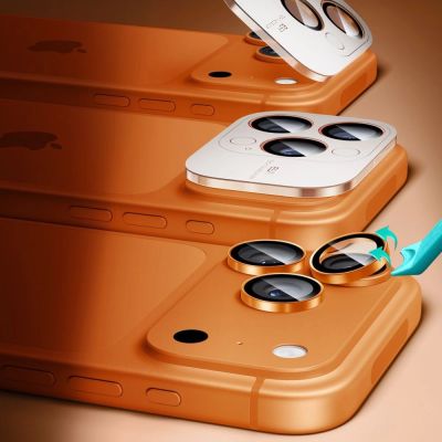 8. ESR Armorite Kameralinsenglas für iPhone 17 Pro / Max / 15 Pro / Max / 16 Pro / Max / 17 Pro / Max – Orange
