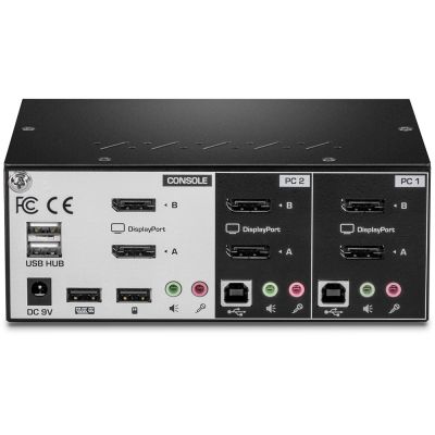 4. TRENDnet 2-Port DisplayPort KVM-Switch mit USB 2.0 Audio-Hub