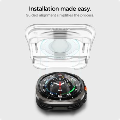 10. Spigen Glas.TR EZ Fit gehärtetes Glas für Samsung Galaxy Watch Ultra (47 mm) – klar (2er-Pack)
