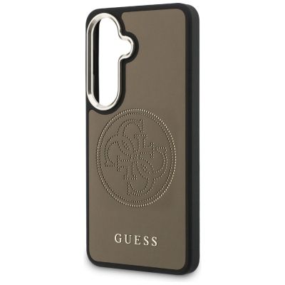 6. Guess MagSafe-Hülle mit perforiertem Logo für Samsung Galaxy S26 – Braun