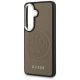 6. Guess MagSafe-Hülle mit perforiertem Logo für Samsung Galaxy S26 – Braun