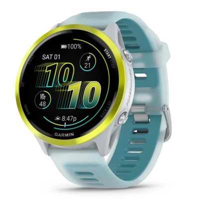 2. Garmin Forerunner 570 3,56 cm (1,4") AMOLED-Display, 47 mm, digitaler Touchscreen (454 x 454 px), weiß/gelb, WLAN, GPS
