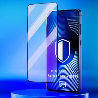 3. 3mk HardGlass Max Lite Schwarzes gehärtetes Glas für Samsung Galaxy S24 FE