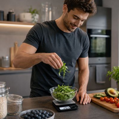 4. Wozinsky WAK-2252 Küchenwaage, präzise, ​​mit großem LCD-Display, bis 5 kg - schwarz