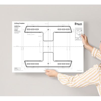 8. B-Tech BT8227/B Doppelarm-Wandhalterung für Flachbildschirme mit Neige- und Schwenkfunktion