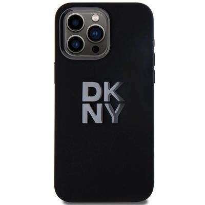 3. DKNY Liquid Silicone Metal Logo iPhone 15 Pro Max Hülle - Schwarz