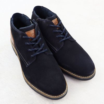 3. Herren-Ankle-Boots aus Wildleder, marineblau, Bugatti 331-8373H-1400