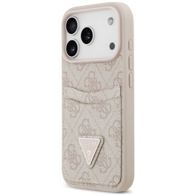 2. Guess 4G nauble Card Triange Etui für iPhone 18 Pro / 17 Pro – rosa