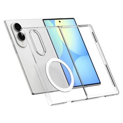 3. Spigen AirSkin MagFit MagSafe Hülle für Samsung Galaxy Z Fold 8 – Transparent und Weiß