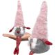 Frau Gnome mit flauschigem Hut, 45 + 36 cm