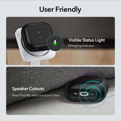 7. ESR Orbit Halolock MagSafe Hülle für Apple AirPods 4 – Schwarz